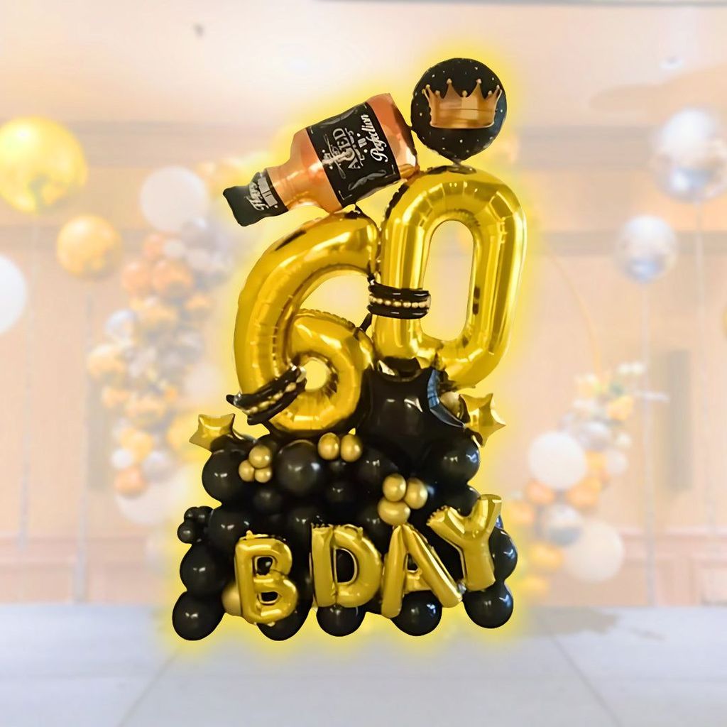 Balloon Bouquet - 60th Birthday - Party and Festive Needs | Buy online on ZillyBuy