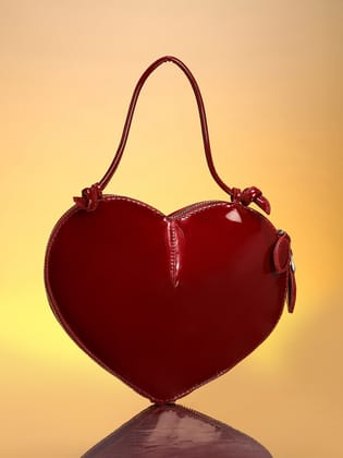 The Coeur Hand Bag - Cherry Red-Hand Bag