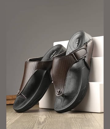 IVRAH Brown Men's Leather Slipper