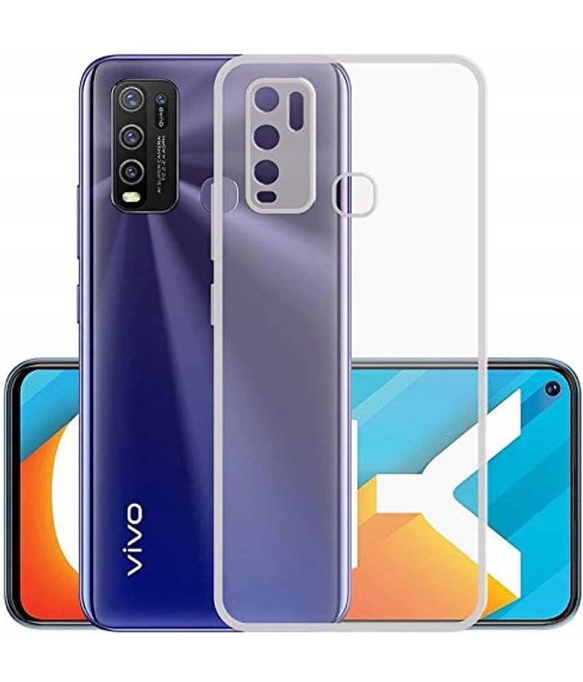 Case Vault Covers - Transparent Silicon Silicon Soft cases Compatible For Vivo Y30 ( Pack of 1 )
