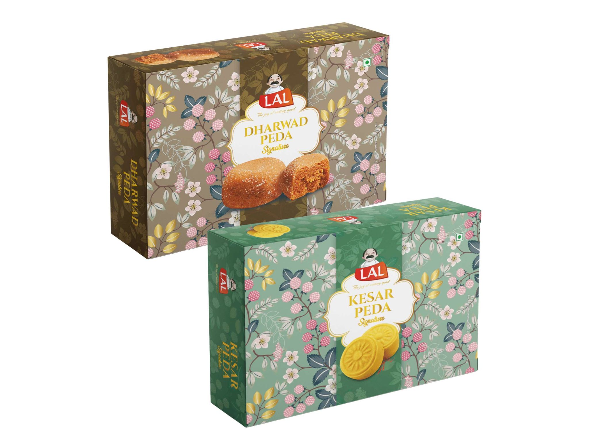 Lal Sweets Kesar Peda & Dharwad Peda Combo Pack 200g Each - 400g