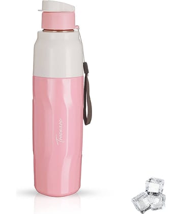 Trueware Blink Insulated Plastic & Pink Stainless Steel School Water Bottle 750 mL ( Set of 1 )