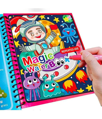 Pack Of 5 Book Magic Water Quick Dry Book Water Coloring Book Doodle with Magic Pen Painting Board