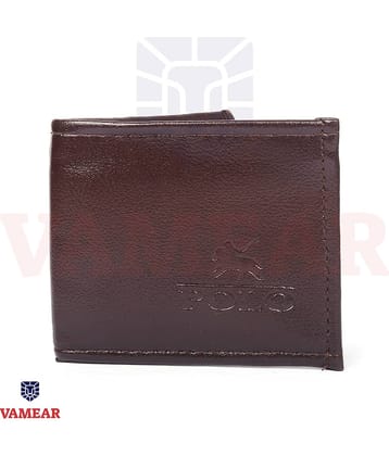 VAMEAR Faux Leather Solid Men's Two Fold Wallet,Regular Wallet With 5 Slots For Card ( Brown , Pack of 1 )