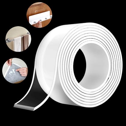 Denzcart Reusable and Washable Ivy Double Sided Adhesive Silicon Transparent Heavy Adhesive Sticky Tape  by Ruhi Import Store