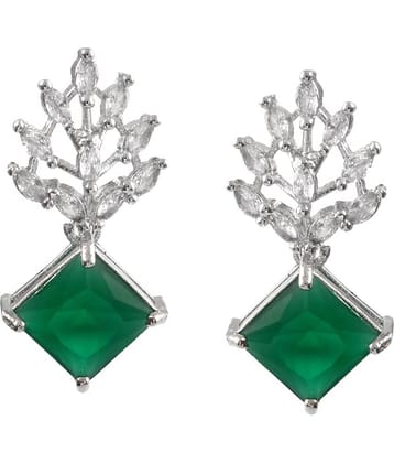 Jewar Mandi - Navy Blue Danglers Earrings ( Pack of 1 )