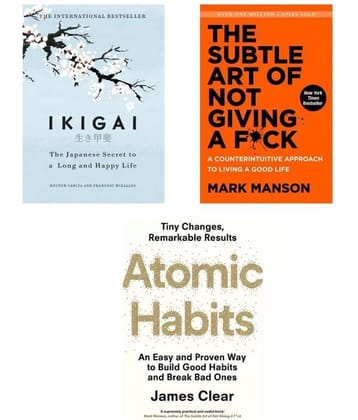 ( Combo of 3 books ) IKIGAI + Atomic habit + The subtle art