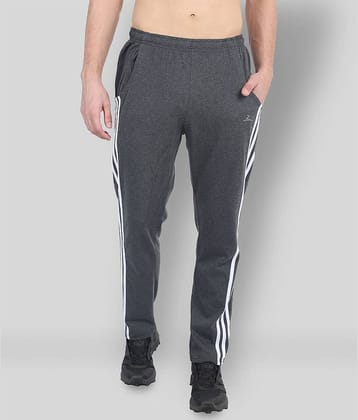 Zeffit - Dark Grey Cotton Blend Men's Sports Trackpants ( Pack of 1 )
