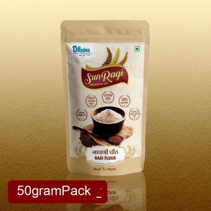 SunRagi Ragi Flour (50g) | Pure Finger Millet Flour | Nutritious Single-Use Baking & Cooking Base SunRagi Ragi Flour (50g) | Pure Finger Millet Flour | Nutritious Single-Use Baking & Cooking Base