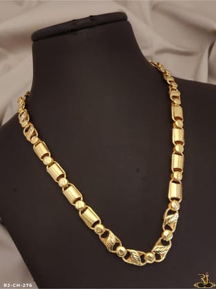 The Alpha Modern Koyli Chain with Leaf Design for Men-CH-276