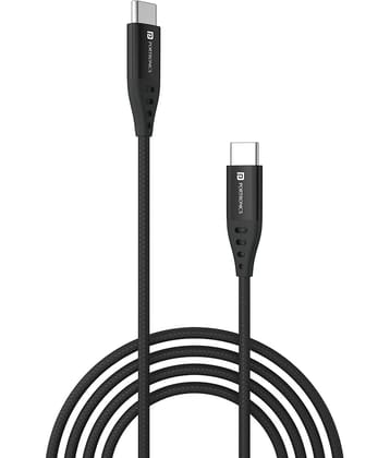 Portronics - Black 3A Type C Cable 1 Meter