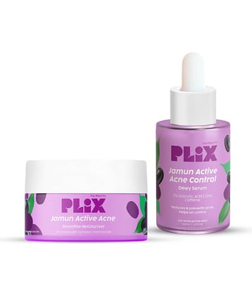 Plix 2% Niacinamide & Salicylic Acid Jamun Moisturizer & Serum Combo To Reduce Pimples(Pack of 2)