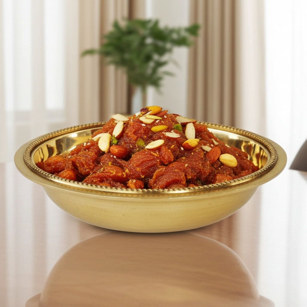 Pure Brass Halwa Bowl (BCMAS116 B)