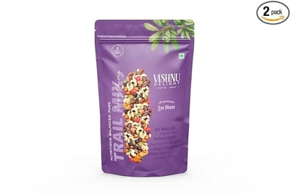 Vishnu Delight Premium Trail Mix – 10 Superfoods in One Mix | Healthy Dry Fruits & Nuts Blend | Almonds, Pumpkin Seeds, Cashews, Sunflower Seeds, Cranberry | Nutritious Snack Mix - 85gm Pouch