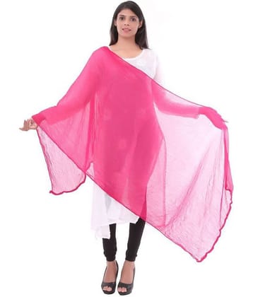 Apratim Pink Chiffon Self Dupatta