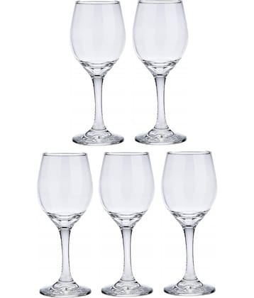 Afast Wine  Glasses Set,  250 ML - (Pack Of 5)