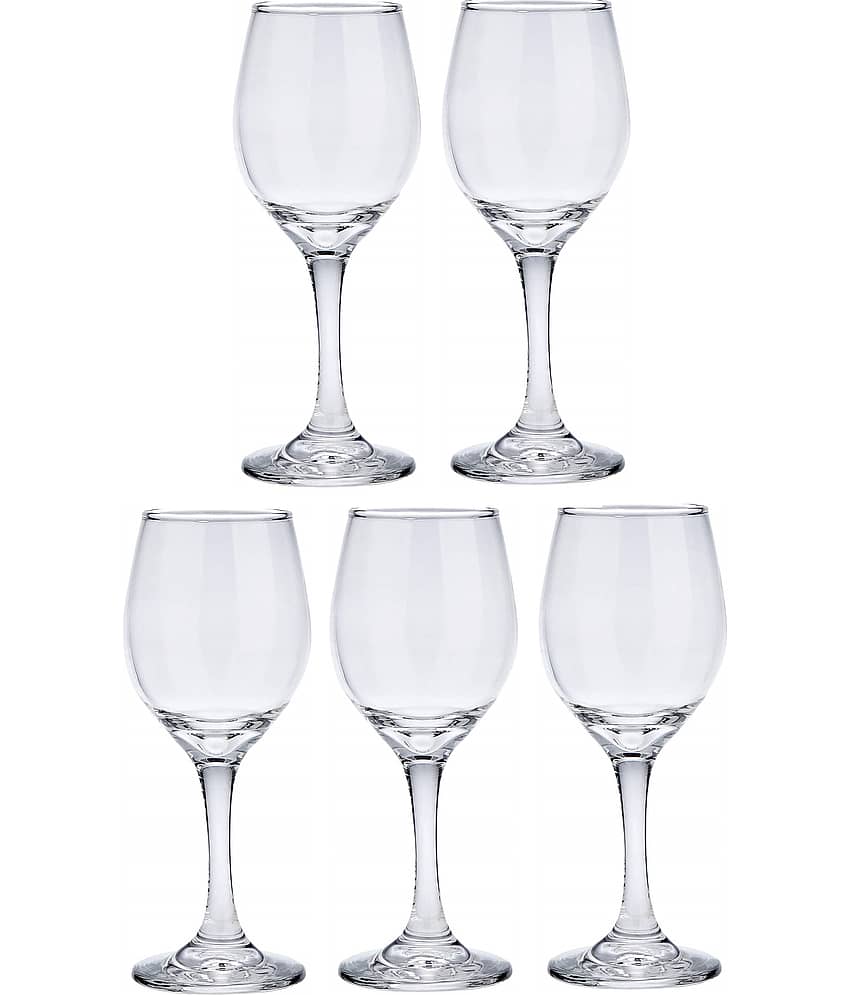 Afast Wine  Glasses Set,  250 ML - (Pack Of 5)
