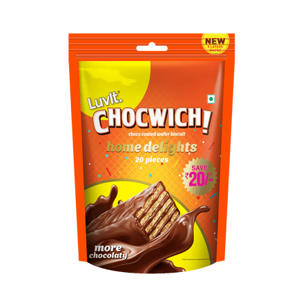 Luvit Chocwich Brown Pouch || 20 Pieces || 160 Grams