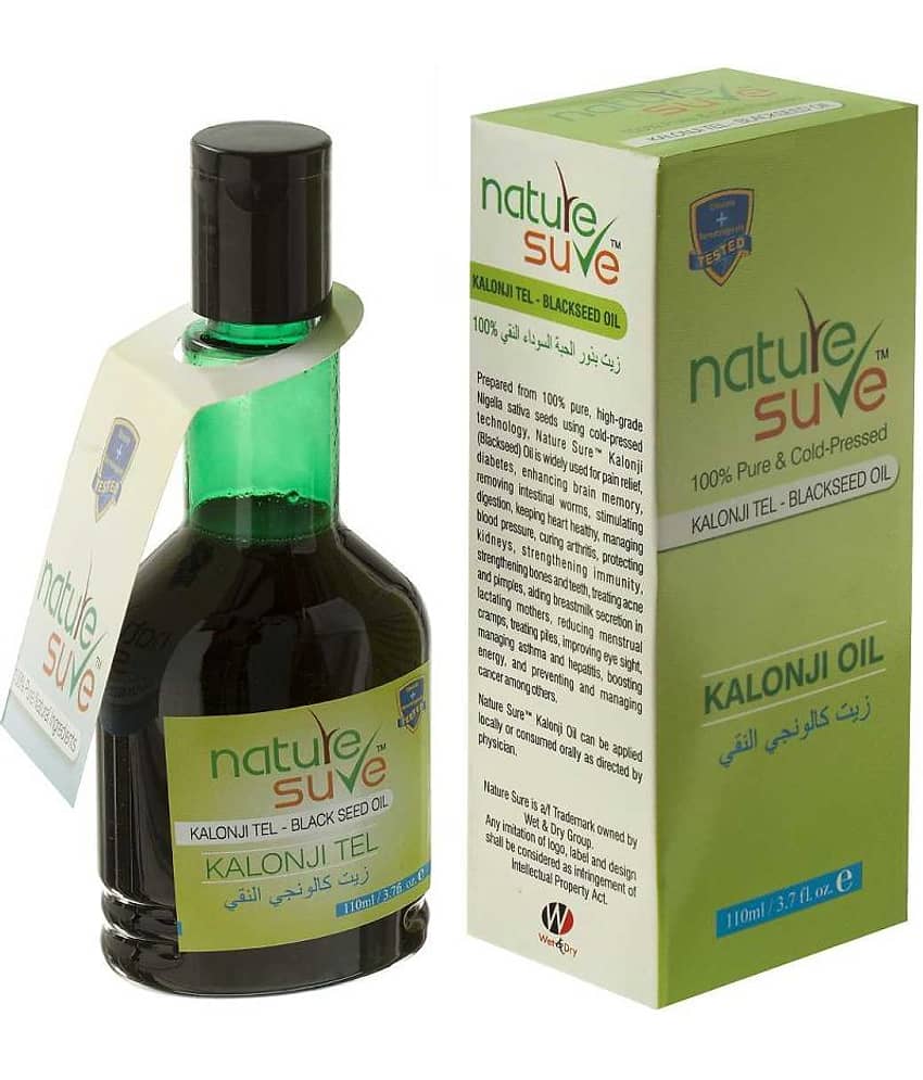 Nature Sure Kalonji Tail Black Seed Oil Cold Pressed & 100% Pure - 1 Packs (110ml)