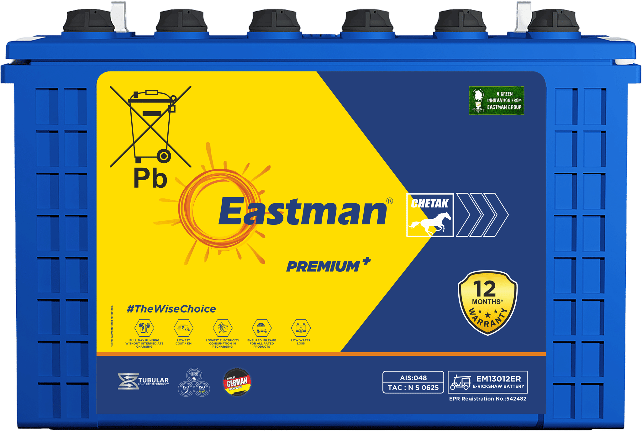 Eastman E-Rikshaw Battery EM13012ER