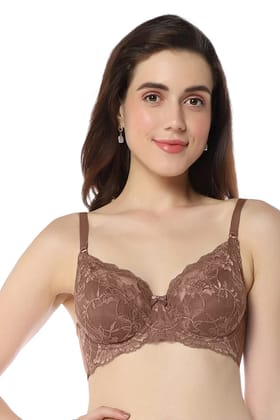 Amante Non Padded Wired Luxe Support Bra | Bra101601-Nutmeg / 34D