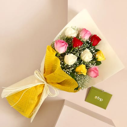 Garden Of Colourful Roses Bouquet