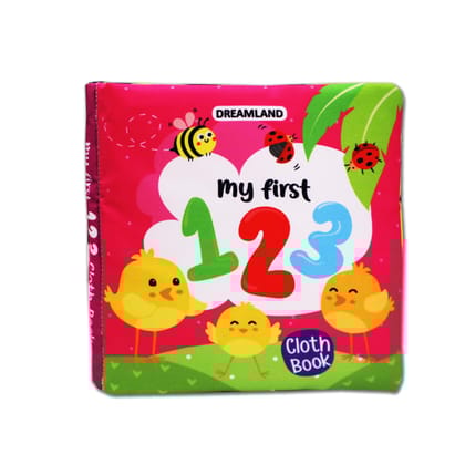 Dreamland Baby My First Cloth Book 123 With Squeaker And Crinkle Paper Cloth Books For Toddler Kids Early Development Cloth Book Learning Educational Baby Book, Multicolor [Unknown Binding] [Apr 04, 2023]