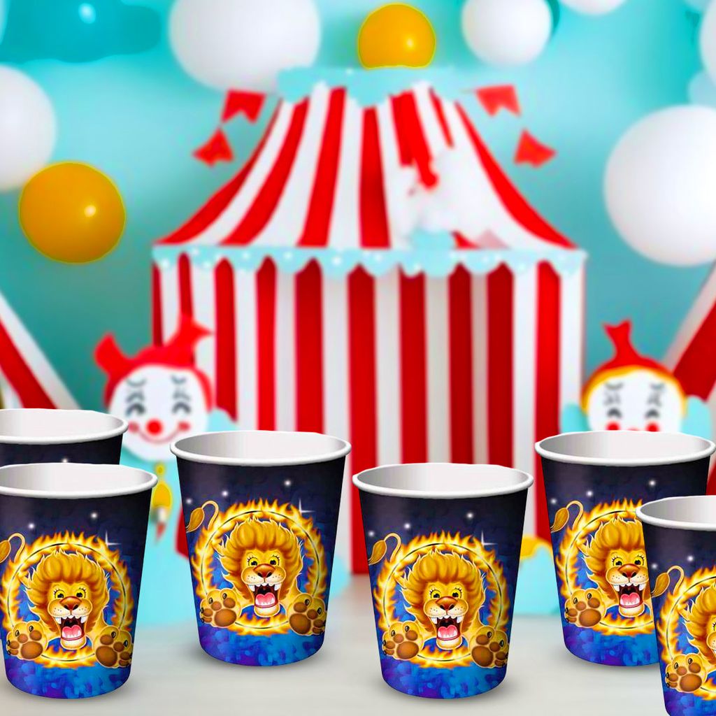Big Top Birthday 9oz Cups - 8CT - Party and Festive Needs | Buy online on ZillyBuy