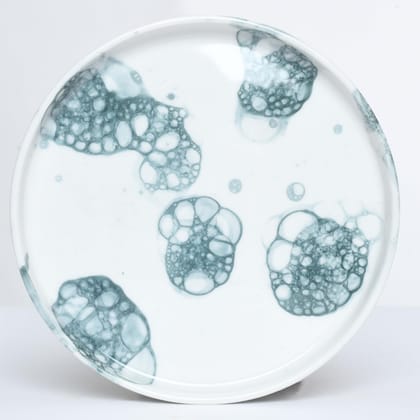 Tablejoy Edged Snack Plate Set Of 6, Black Poreclain Round Plate For Dining Table, Home, Restaurant & Gifting, Microwave And Diswasher Safe, Aesthetic Design, Light Weight And Durable, Spill Proof