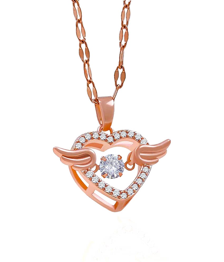 FASHION FRILL Rose Gold Pendant ( Pack of 1 )