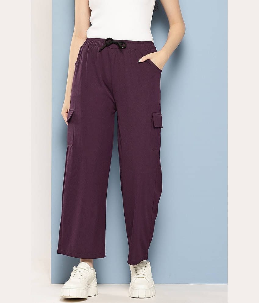 Aarika Wine Nylon Straight Women's Cargo Pants ( Pack of 1 )