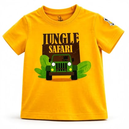 KUCHU Unisex Tshirt | Made of Super Combed Cotton-Modal Natural Fiber Better Than 100% Cotton| Soft & Breathable Fabric| Unique Digitally Printed Design |Vibrant Colour | Jungle Safari