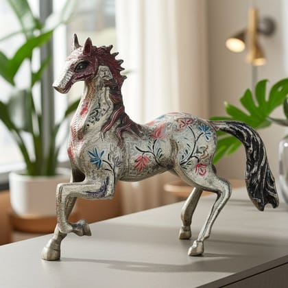 Handcrafted Brass Horse Sculpture For Home & Corporate Gifting, Height : 11 Inch (ANMAS031)