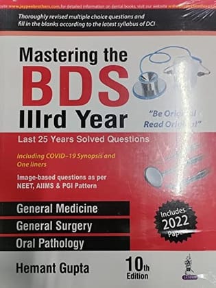 Mastering the BDS IIIrd Year 10th Edition 2023 