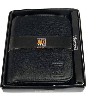 WENZEST - Black Canvas Men's Short Wallet ( Pack of 1 )