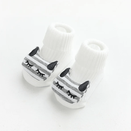 Sleepy Cat Socks-0-6 months- XS / COTTON Polyamide Spandex