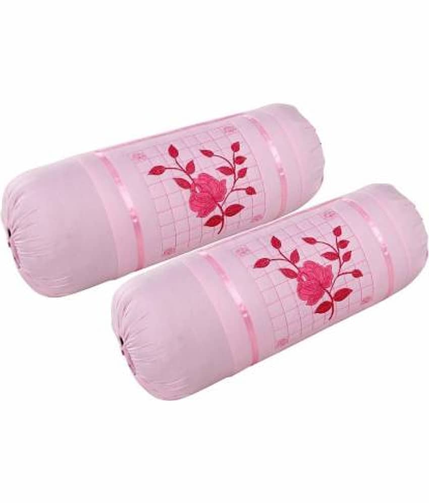 MAHALUXMI COLLECTION - Pack of 2 Microfibre Embroidered Standard Size Pillow Cover ( 78.74 cm(31) x 40.64 cm(16) ) - Maroon