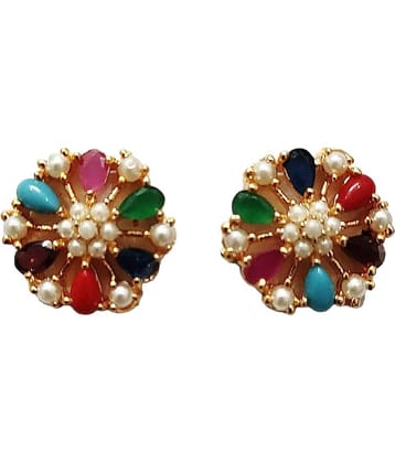 Jewels Corner - Multi Color Stud Earrings ( Pack of 1 )
