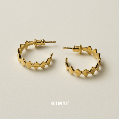 Gold Mini Frozen In Time Hoops