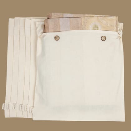 AKIIKO BASICS - Button Saree Bag (Set of 6)-Regular
