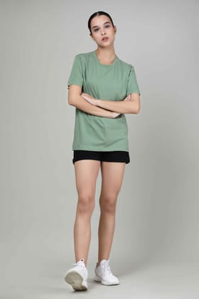 Pastel Green - Womens Half sleeves T- Shirt-XS