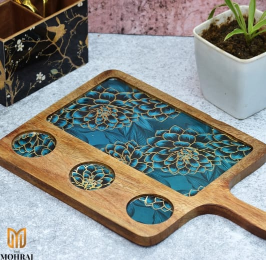 Blue Floral Serving Platter