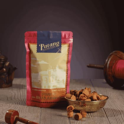 Patang Puneri Bhakadwadi (200g) | Traditional Sweet & Spicy Gram Flour Spirals | Maharashtrian Tea-Time Snack
