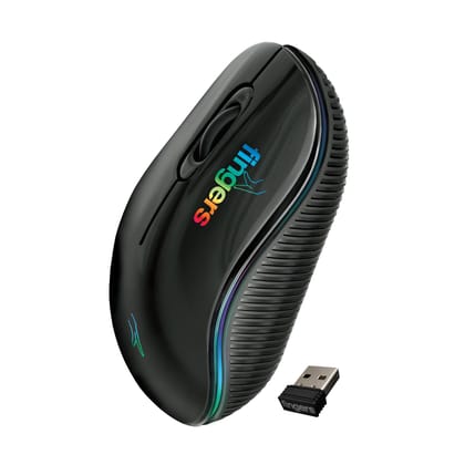 FINGERS RGB-NoviTrend Wireless Mouse (4-in-1 - Wireless with USB Receiver + Bluetooth + Rechargeable