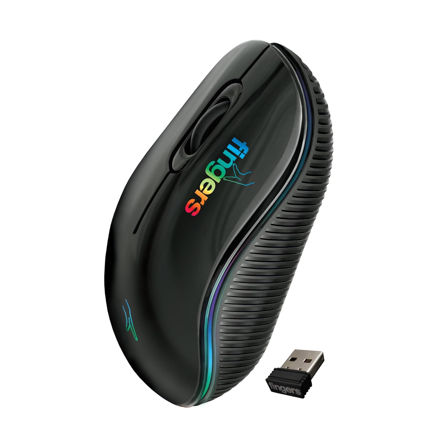 FINGERS RGB-NoviTrend Wireless Mouse (4-in-1 - Wireless with USB Receiver + Bluetooth + Rechargeable