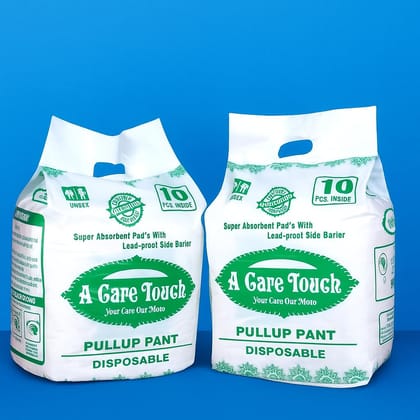 A Care Touch Adult Diapers for Men & Women ?Super Absorbent, Leak proof Incontinence Briefs, Soft & Comfortable, M-L Size, 2-Pack,10 piece in one pack, Ideal for Overnight Protection, Skin-Friendly