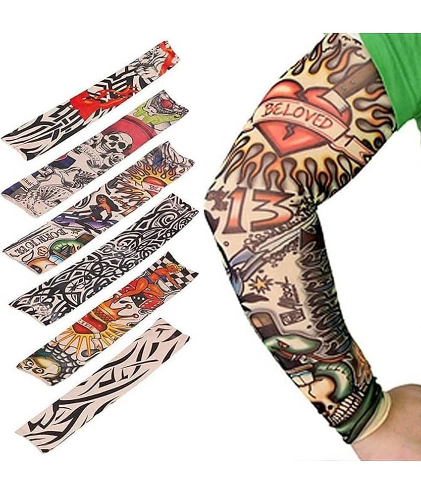 THRIFTKART Multicolor Printed Riding Sleeves ( Set of 3 )