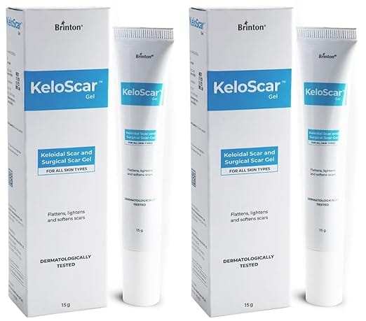Brinton Keloscar Gel Surgical Scar Gel for All Skin Types (15 g) x Pack of 2