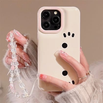 Hello Kitty Cute White Bracelet Lanyard Pink iPhone Puff Soft Case-iPhone 11