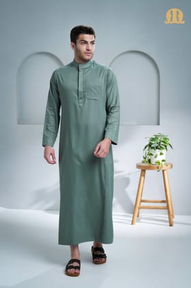 Kurvig Saudi Thobe Green 2.0 for Men-S